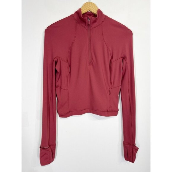 Lululemon Its Rulu Run Cropped Half-Zip Mulled Wine - Picture 4 of 13